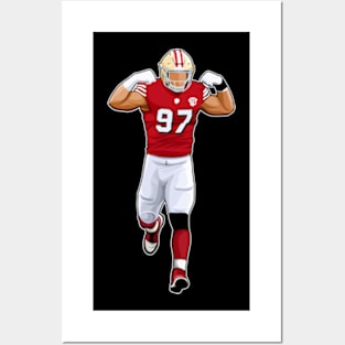 Nick Bosa #97 Power Strength Posters and Art